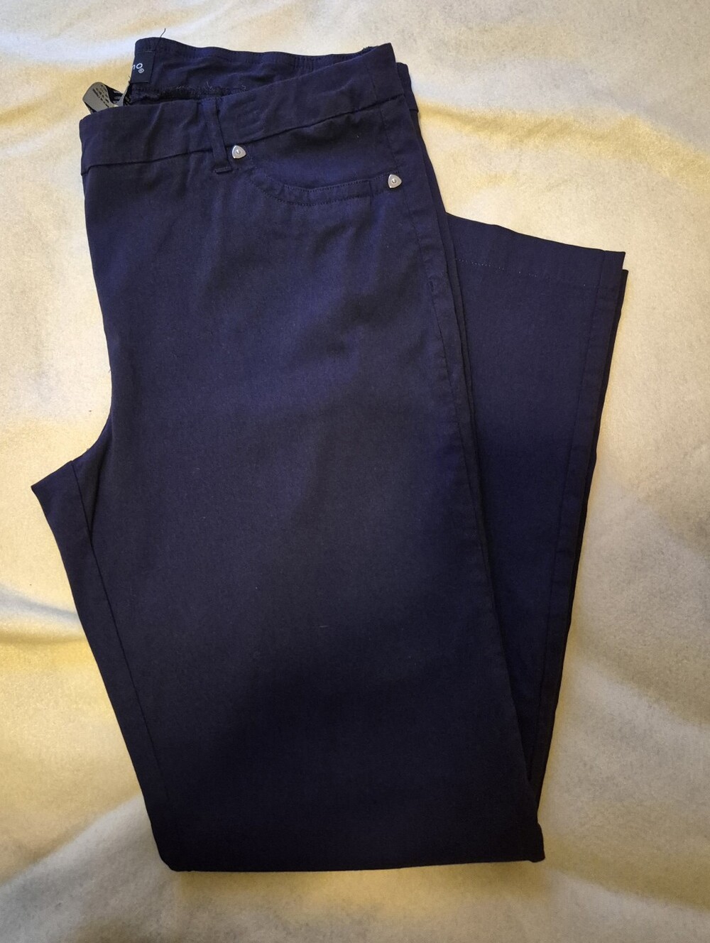 Sharagano Women's stretch career trousers in Navy Blue and Light Pink Set Of Two